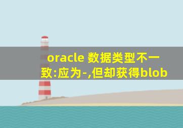 oracle 数据类型不一致:应为-,但却获得blob